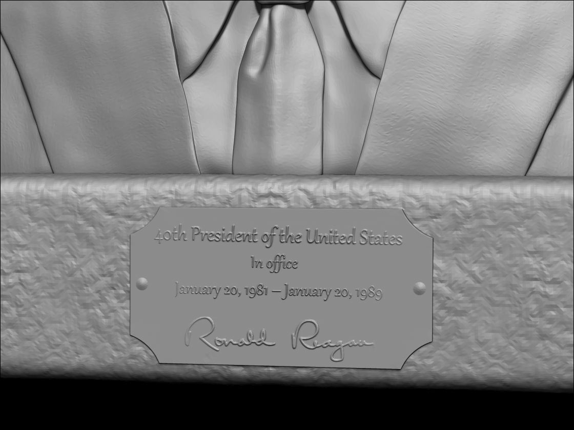 Ronald Reagan  3D print model_4