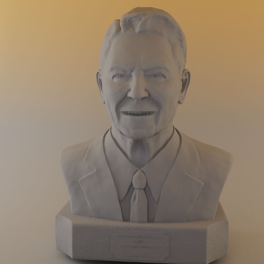 Ronald Reagan  3D print model_6