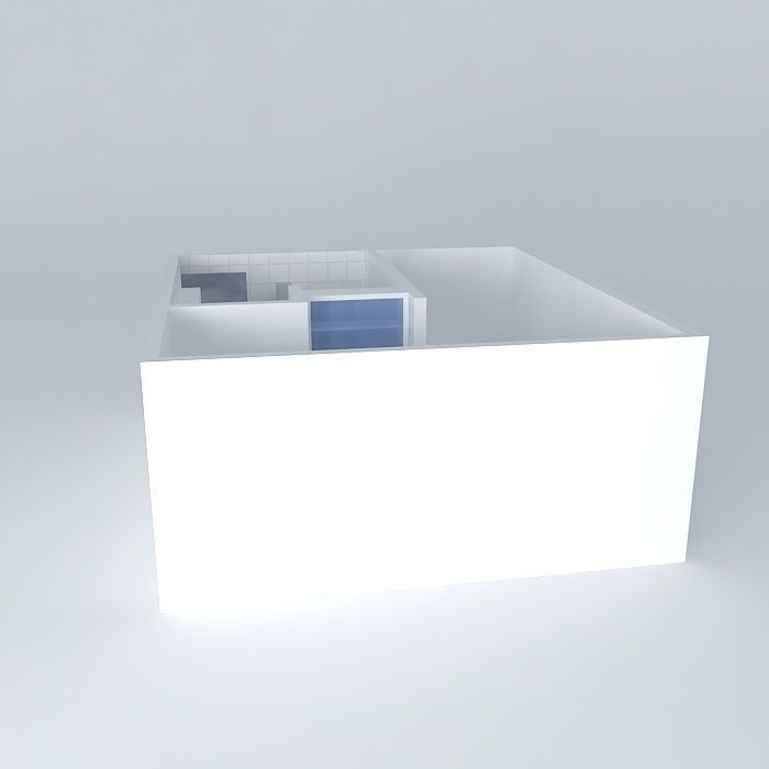 euorkut house with door Free 3D model_2