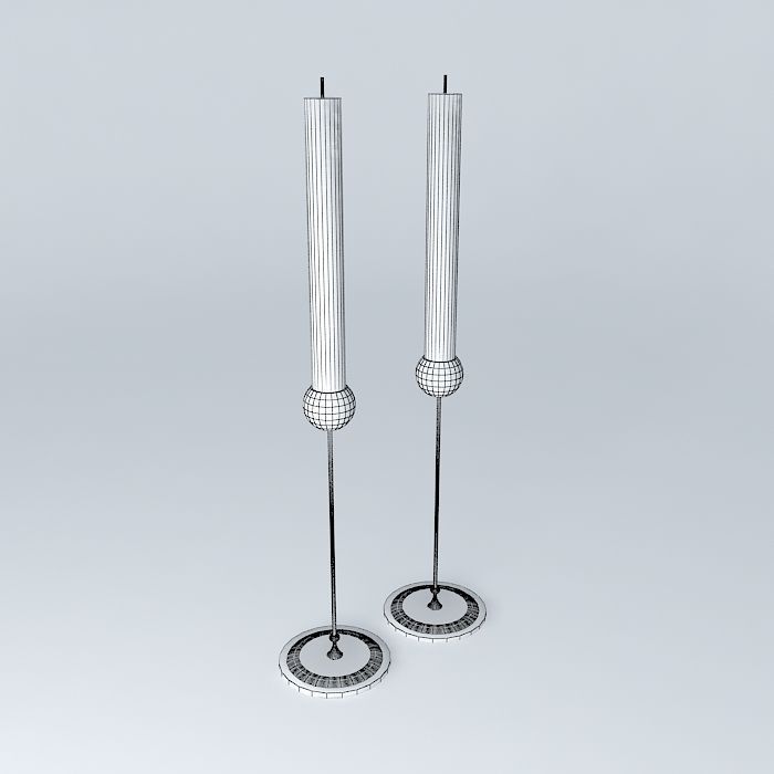 candlestick candlestick two candle holders Free 3D model_3