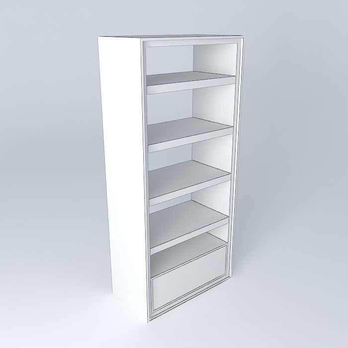 bookcase bookshelf Free 3D model_3