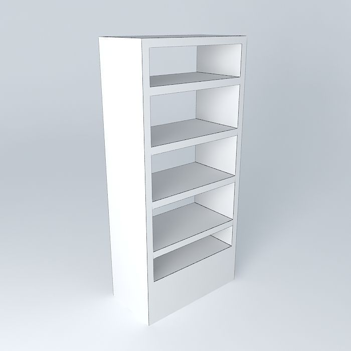 bookcase bookshelf Free 3D model_4
