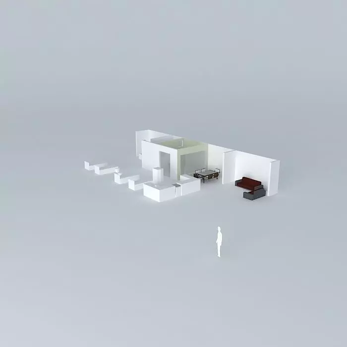 elisabethorkut house with person in it Free 3D model