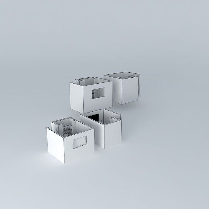 daniorkut three cubes Free 3D model_3