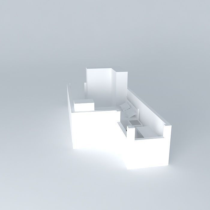 silorkut room with table and chairs Free 3D model_2