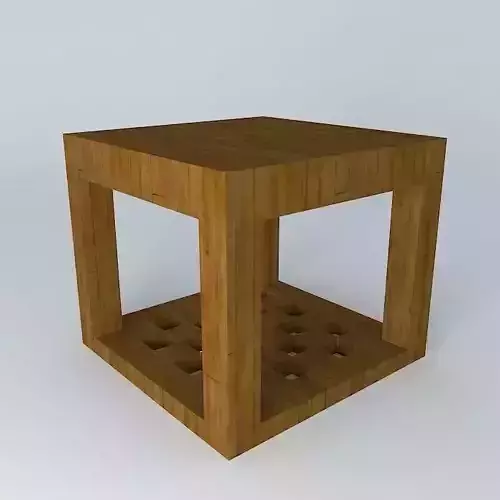 stand wooden table with holes in it
