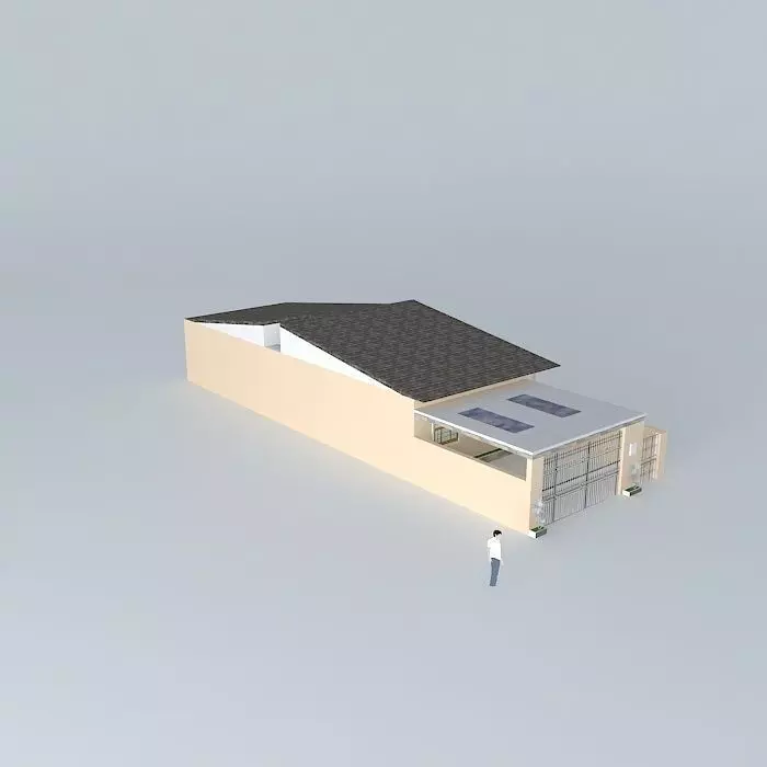 liorkutfachada house with roof Free 3D model_0