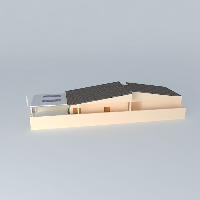 liorkutfachada house with roof Free 3D model_2