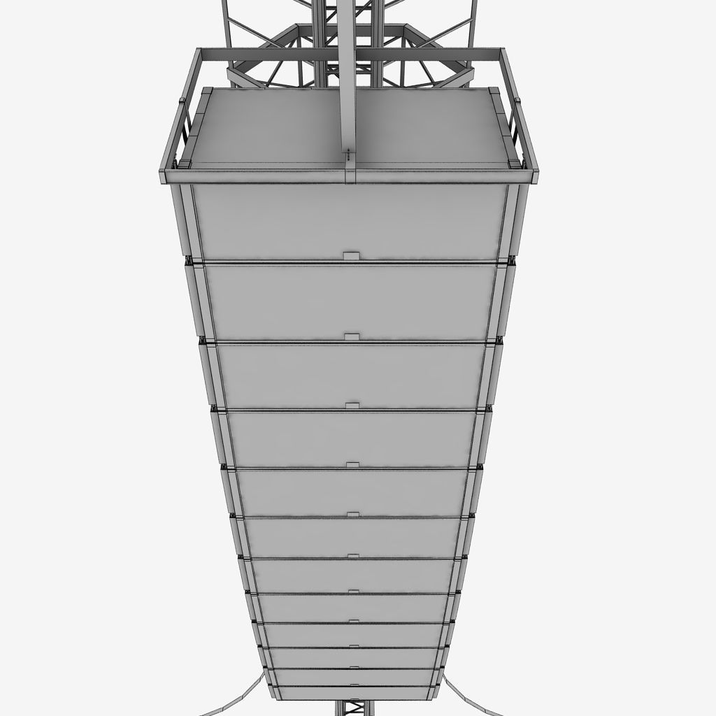Speaker concert system scaffolding tower array 3D model_12