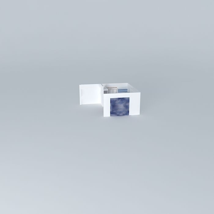 eva room with table and chairs Free 3D model_2