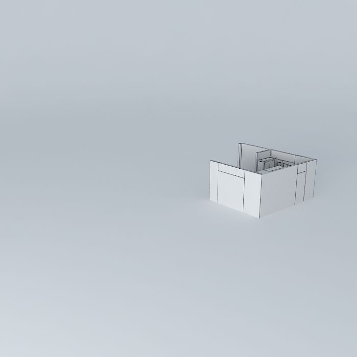 eva room with table and chairs Free 3D model_4