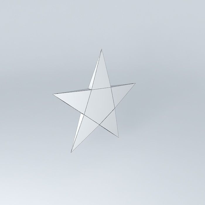 star star Free 3D model_4