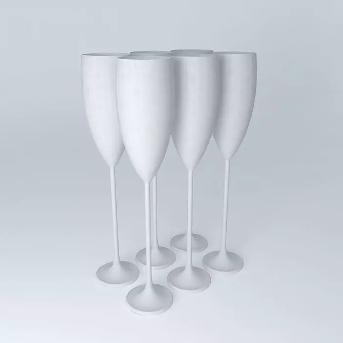 flute champagne champagne flute Free 3D model_0