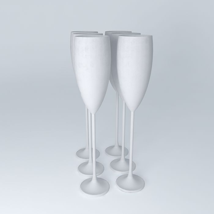 flute champagne champagne flute Free 3D model_2