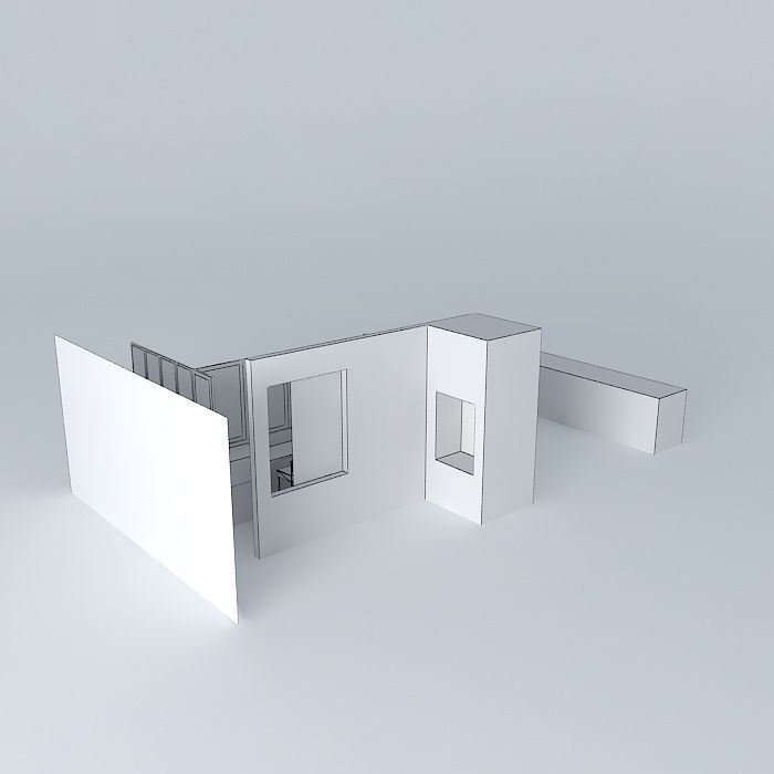 balcony grill barbecue balcony Free 3D model_3