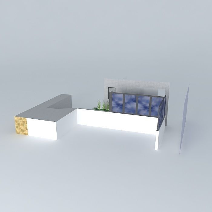 balcony grill barbecue balcony Free 3D model_1