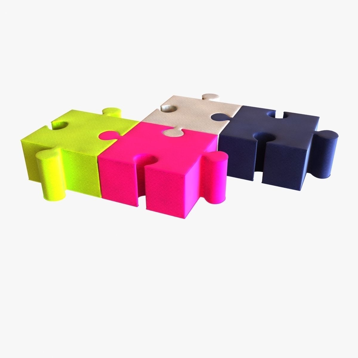 buzzi puzzle kids poufs 3D model_3