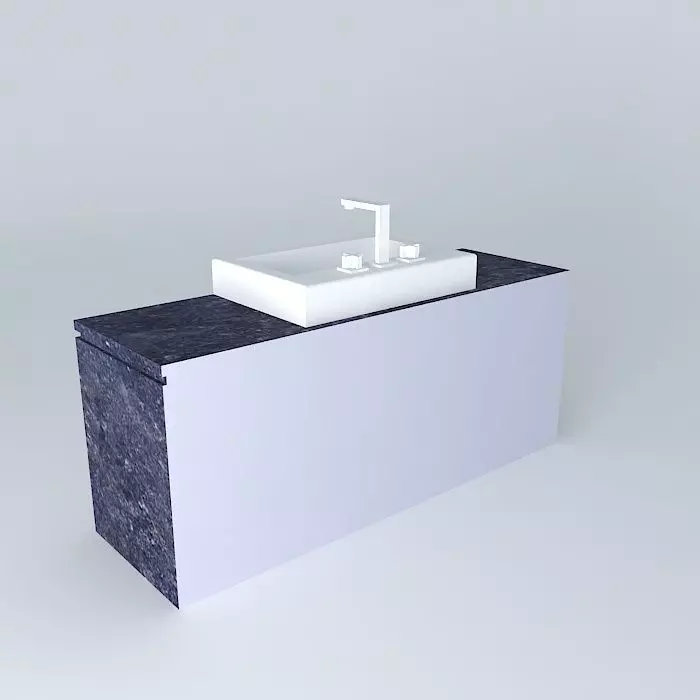 pia de granito granite sink Free 3D model