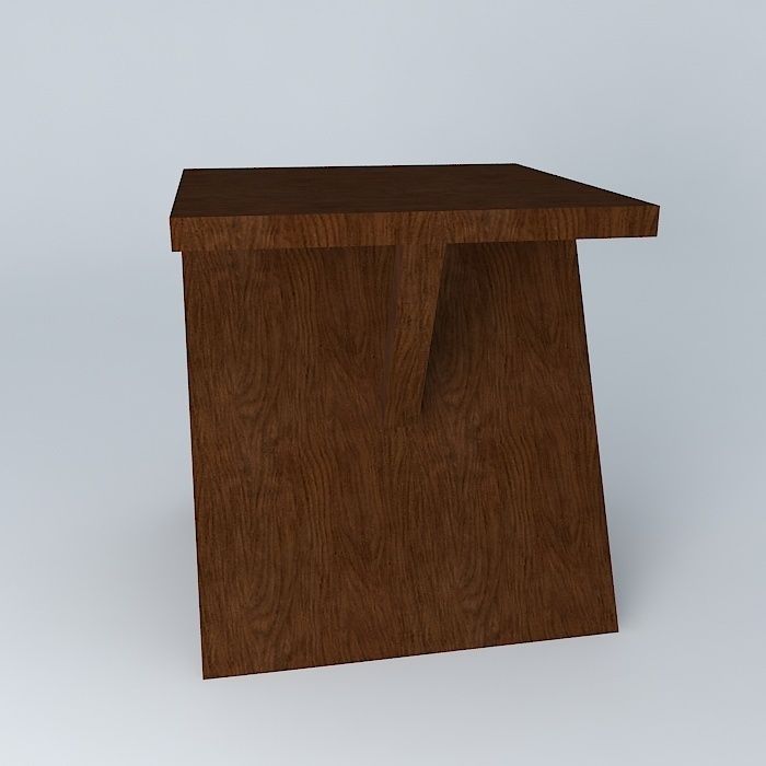 A side table mesa de canto A Free 3D model_2