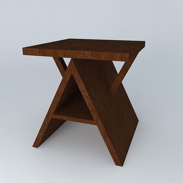 A side table mesa de canto A Free 3D model_1