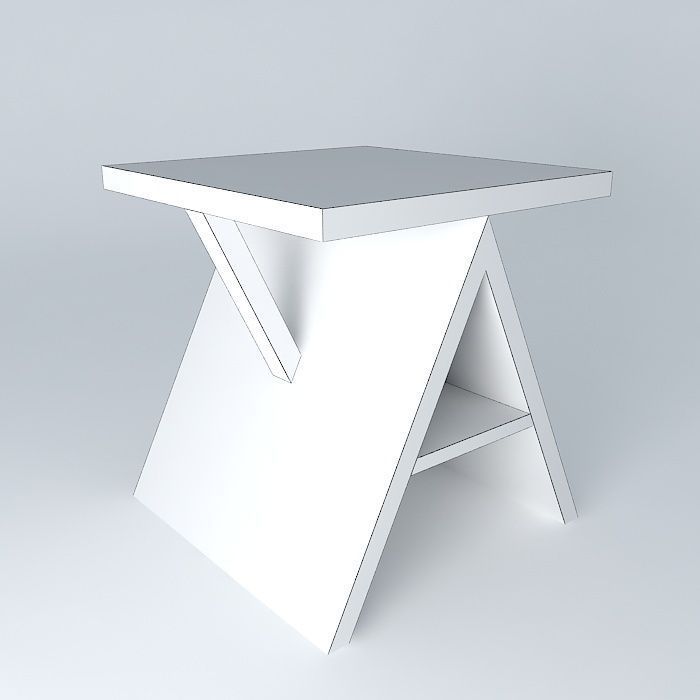 A side table mesa de canto A Free 3D model_3