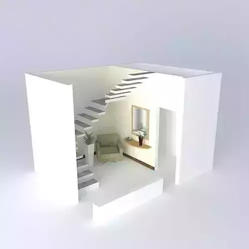 daniorkut room with stairs and couch