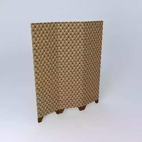 tufted leather room divider leather screen capitone Free 3D model