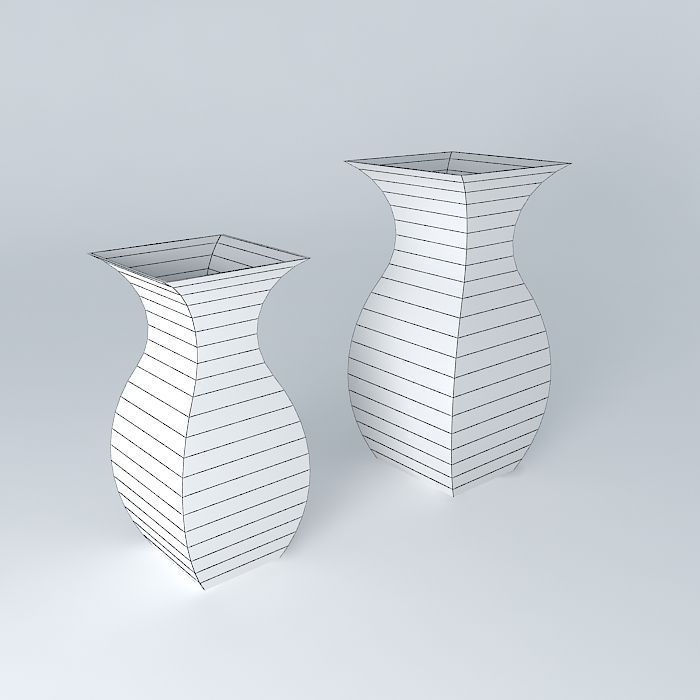 glass vase Free 3D model_4