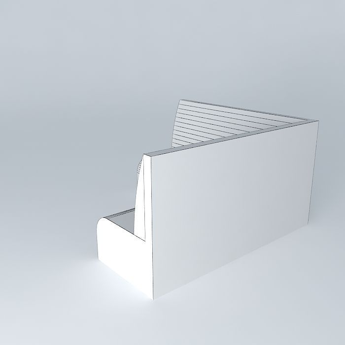 corner booth Free 3D model_4