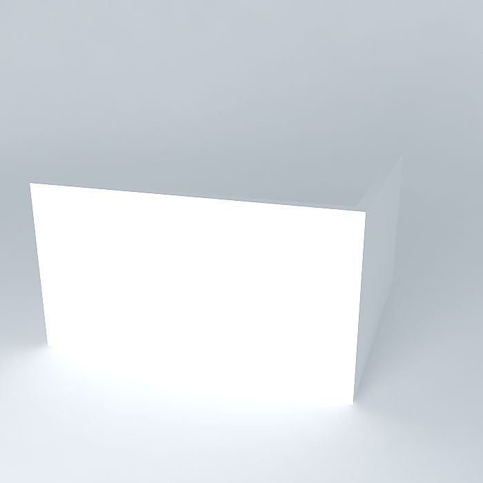 corner booth Free 3D model_1