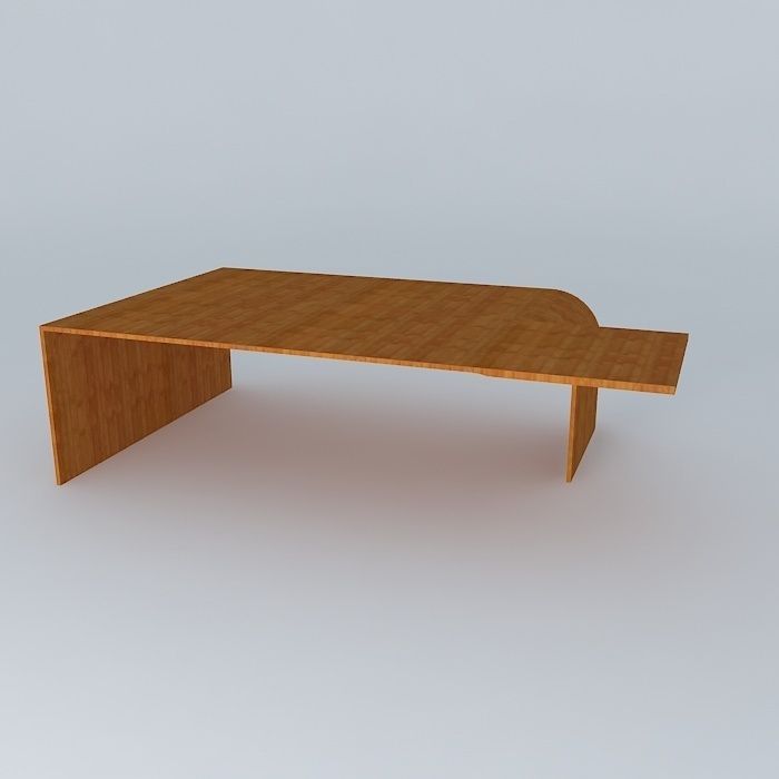 curved coffee table mesa de centro Free 3D model_1