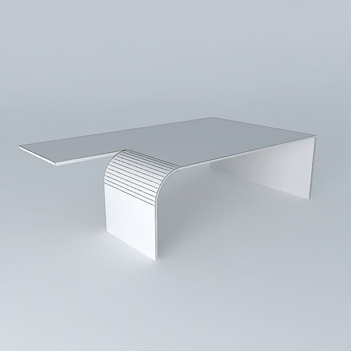 curved coffee table mesa de centro Free 3D model_3