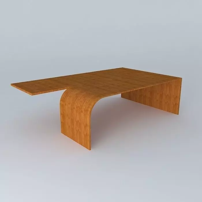 curved coffee table mesa de centro Free 3D model_0