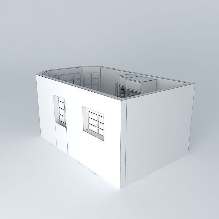 itatibacozinha house with door Free 3D model_4