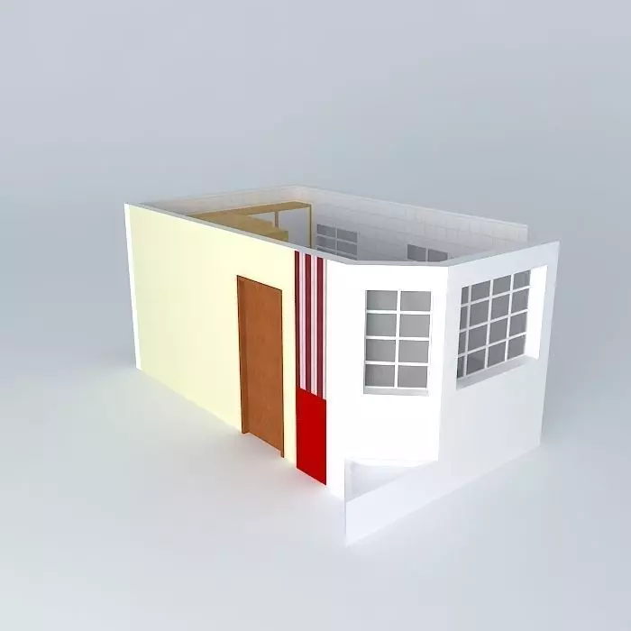 itatibacozinha house with door Free 3D model_0