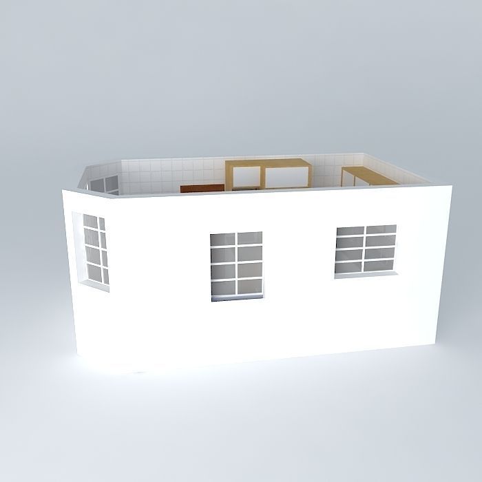 itatibacozinha house with door Free 3D model_2