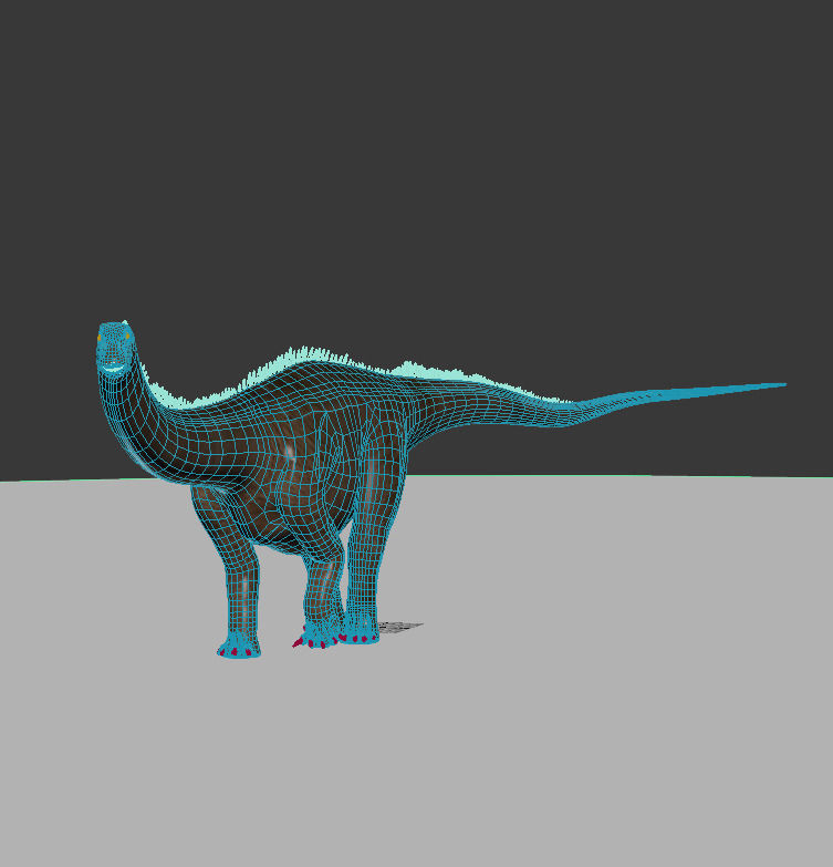 Real Life Diplodocus Dinosaur - Animated 3d model 3D model_31