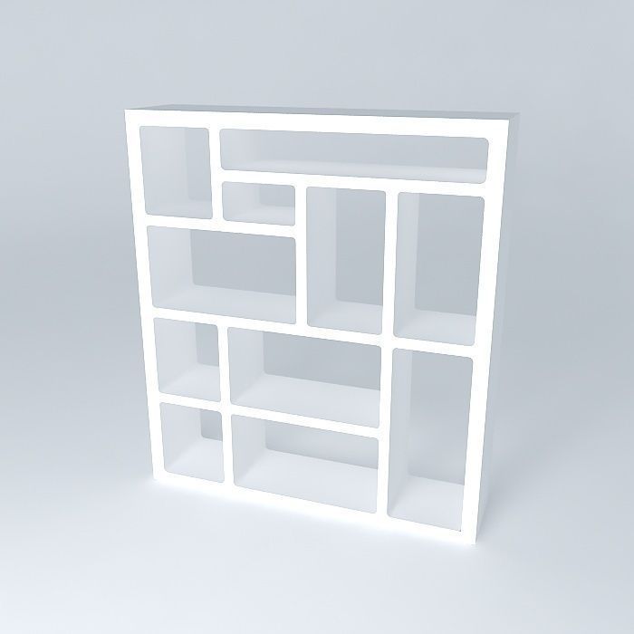 Mediterranean bookshelf estante Mediterranean Free 3D model_1