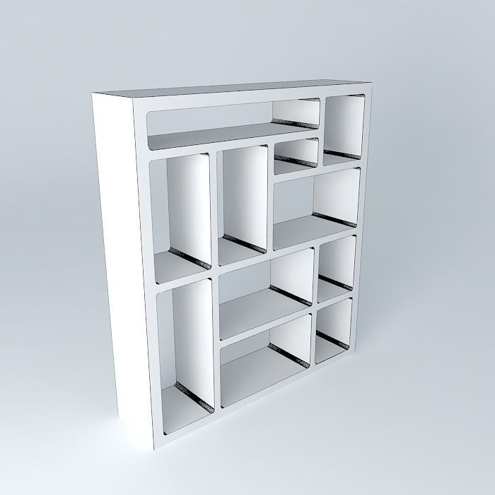 Mediterranean bookshelf estante Mediterranean Free 3D model_3
