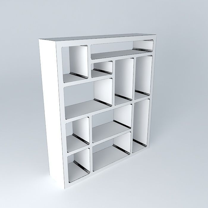 Mediterranean bookshelf estante Mediterranean Free 3D model_4