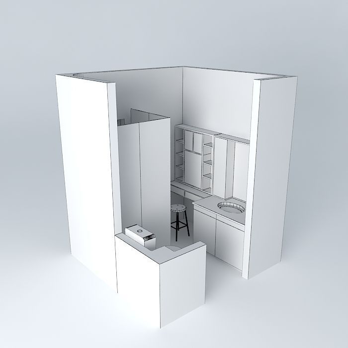 daniela bathroom with sink and toilet Free 3D model_3