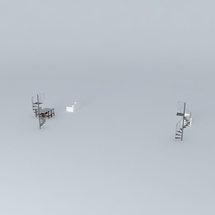 claudeniceorkut set of stairs Free 3D model_1