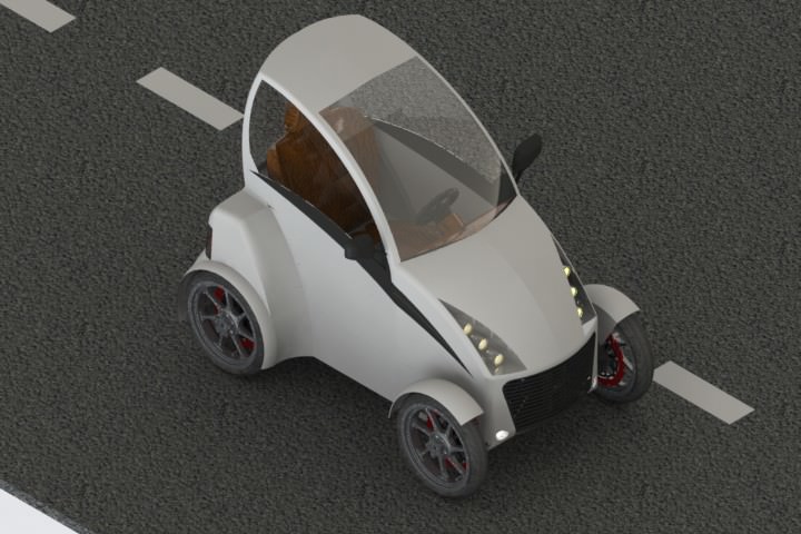 Electric Vehicle Free 3D model_5