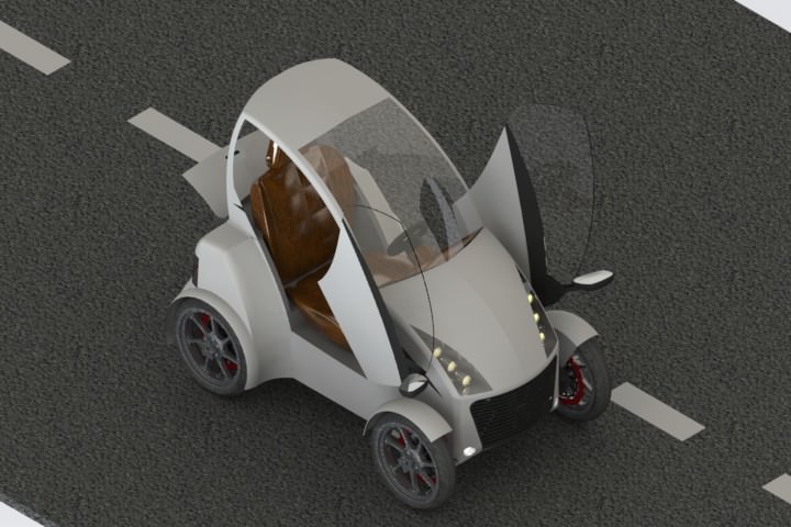 Electric Vehicle Free 3D model_9