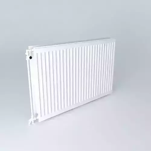 Two blades steel radiator H720 L1110 Free 3D model