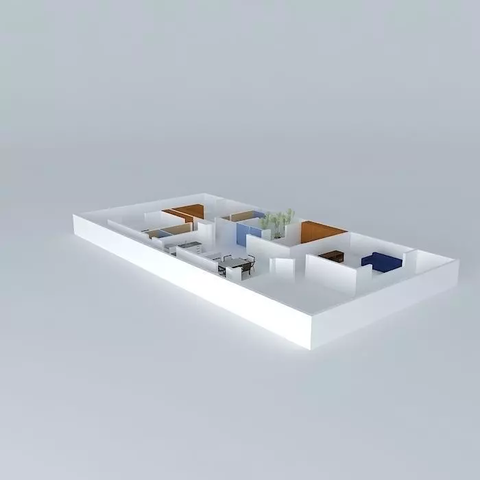 elisabethorkut floor plan of apartment Free 3D model