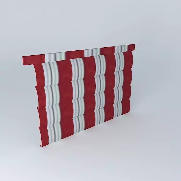 roman shades cortina romana cortina Free 3D model