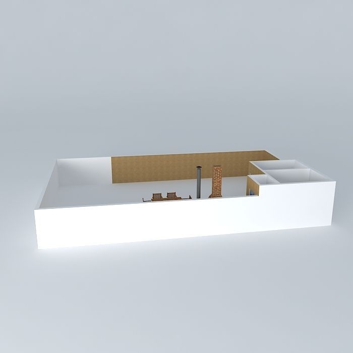 bebeorkut room with table and chairs Free 3D model_2