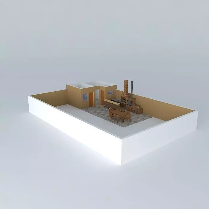 bebeorkut room with table and chairs Free 3D model_0