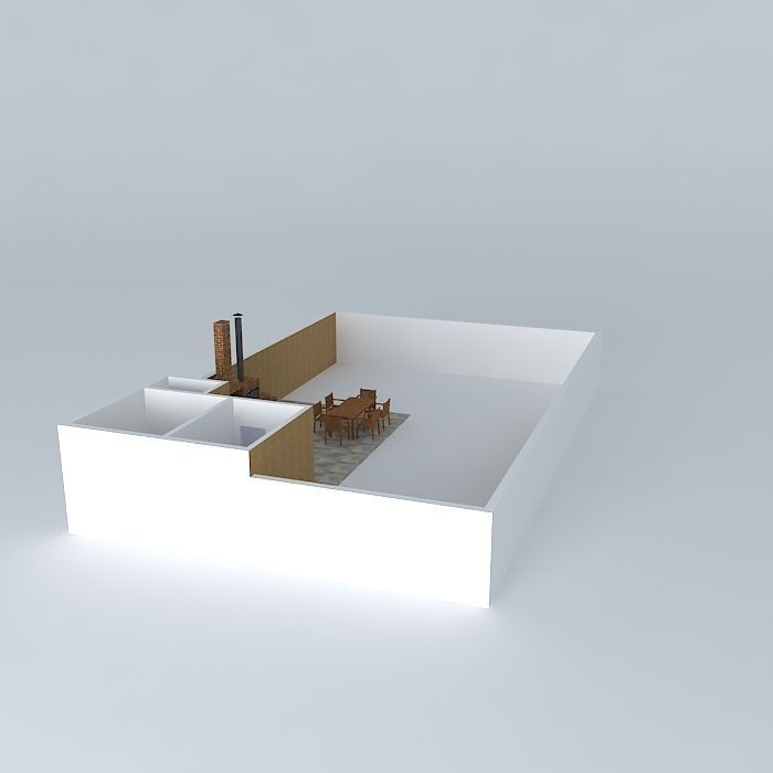 bebeorkut room with table and chairs Free 3D model_1